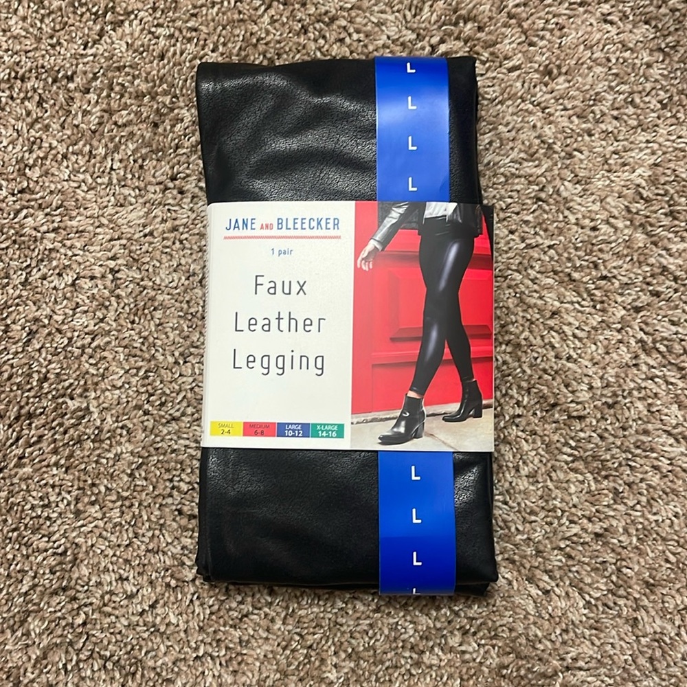 Jane and Bleecker Faux Leather Legging